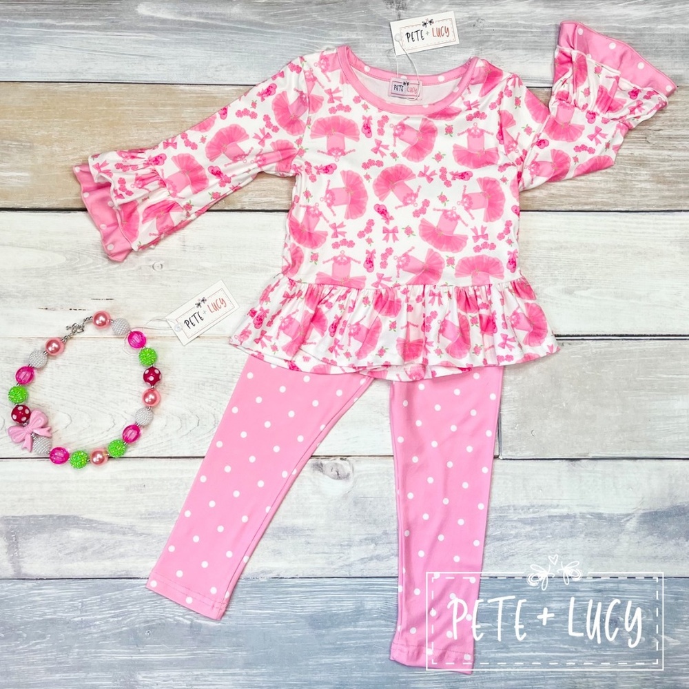 Pete + Lucy Twirlin' Tutu Pant Set (2T)